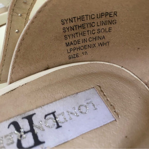 London Rebel  Off White Ladies Sandal Size 9 - Picture 12 of 14